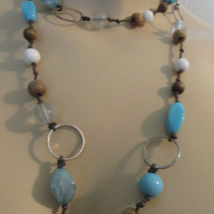 Vintage Hoop & Bead Necklace